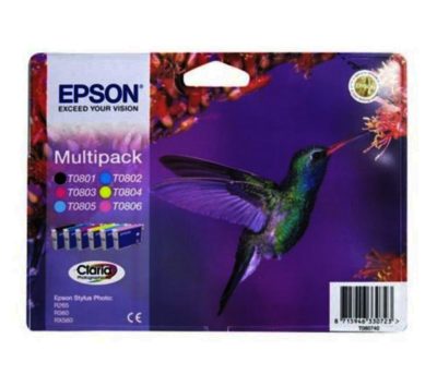EPSON Hummingbird T0807 6-colour Ink Cartridges - Multipack EPSON Hummingbird T0807 6-colour Ink Cartridges - Multipack